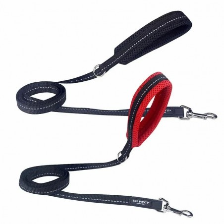 laisse pour chien confort tre ponti noire ou rouge
