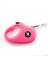 laisse pour chien rétractable sangle rose instinct martin sellier