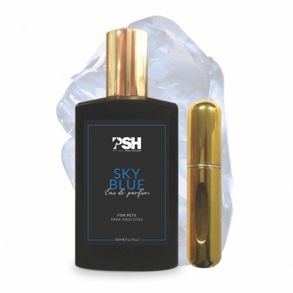 eau de parfum pour chat sky blue PSH avec diffuseur de poche