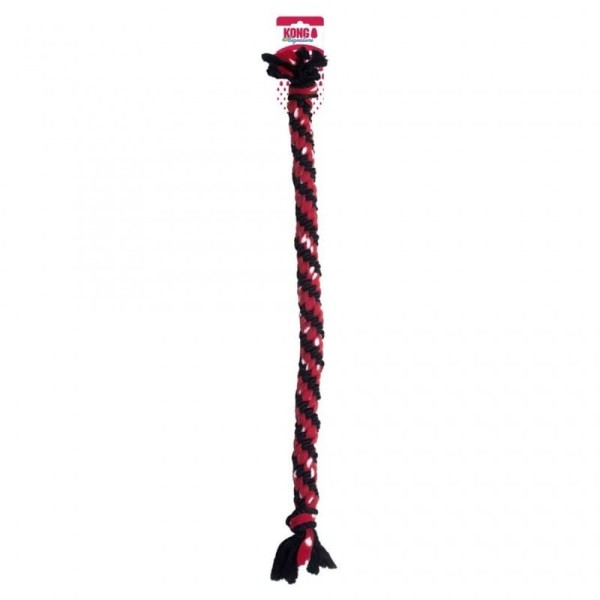 jouet pour chien Signature Dual Knot Rope KONG à la verticale