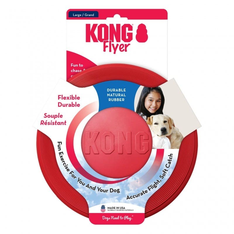 Frisbee pour chien Classique KONG en caoutchouc naturel avec emballage