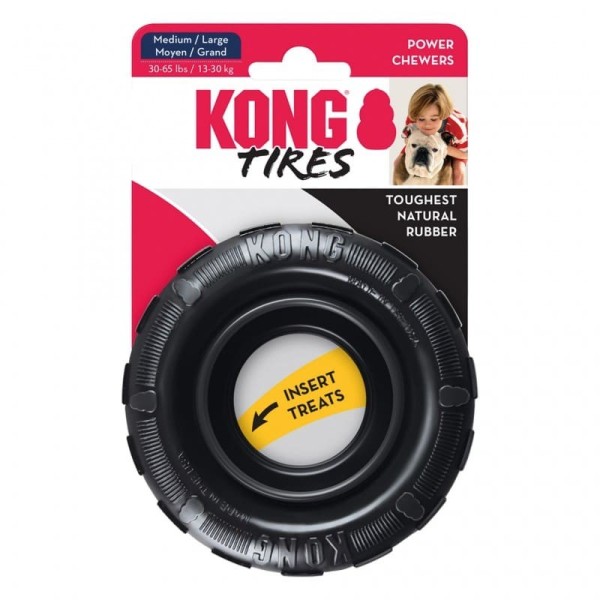 Jouet pour chien Tyre Extreme KONG en caoutchouc naturel très résistant avec emballage