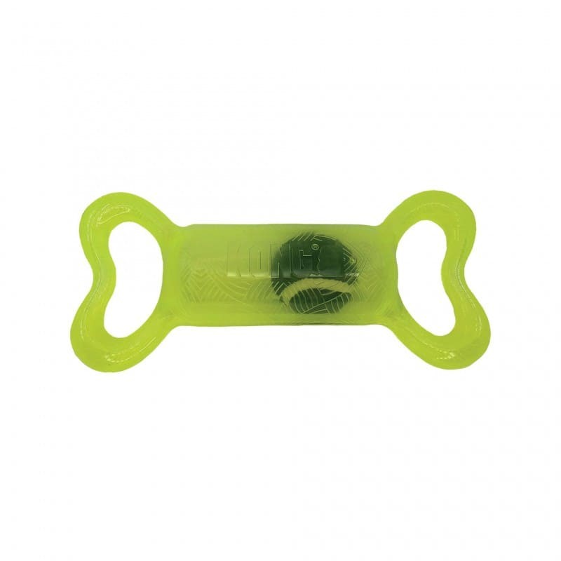 Jouet pour chien jumbler tug KONG couleur jaune