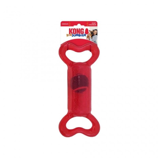 Jouet pour chien jumbler tug KONG couleur rouge avec emballage