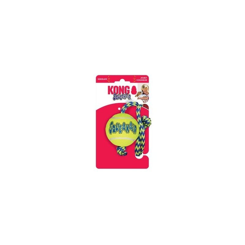 Jouet pour chien Squeakair ball corde KONG avec emballage