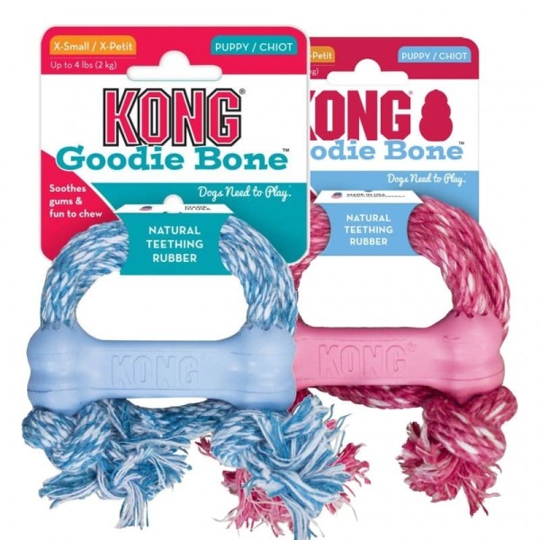 jouets pour chiot Goody bone avec corde kong avec emballage