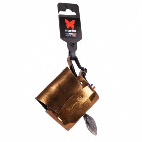 distributeur de sacs à crottes en cuir cuivre métallissé dakota poopidoo martin sellier avec étiquette