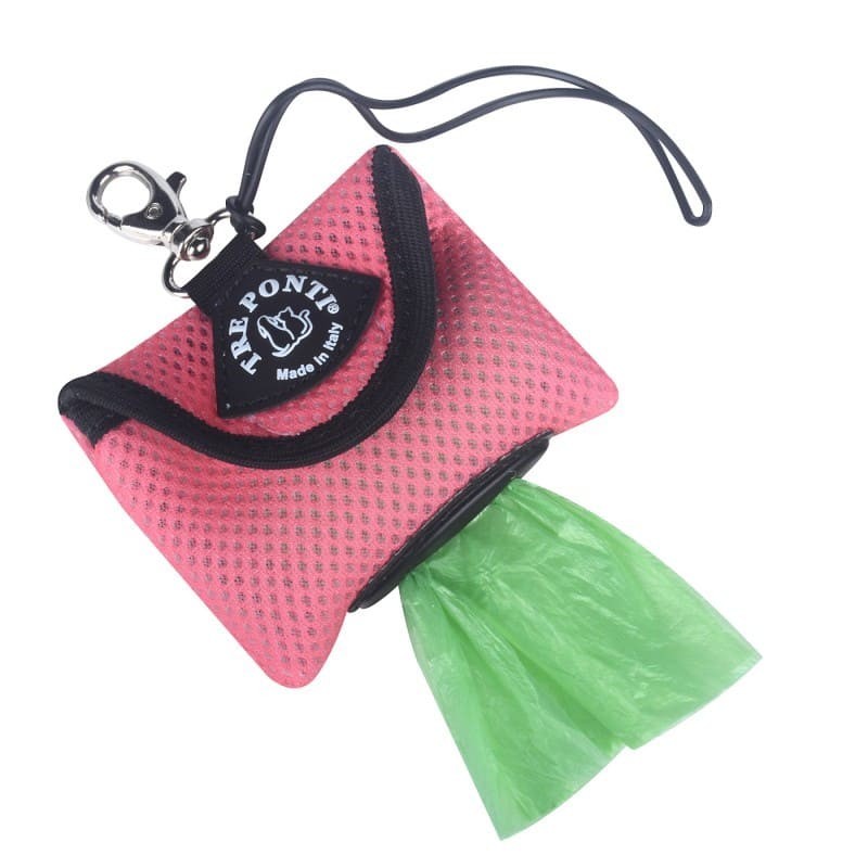 distributeur sachets ramasse crottes sorbet tre ponti coloris pêche