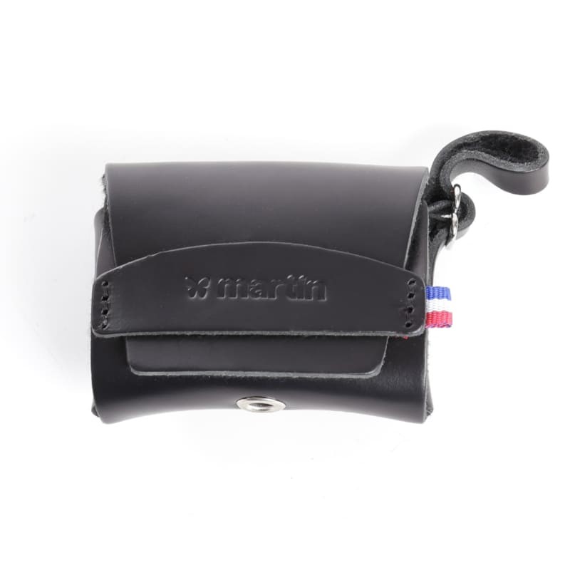 distributeur de sacs à crottes en cuir noir Poopidoo martin sellier