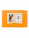 double cadre photo chien avec empreinte de patte en encre Pearhead avec emballage