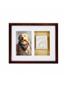cadre mural chien photo avec empreinte de patte en plâtre Pearhead