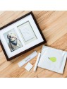 accessoires du cadre mural chien photo avec empreinte de patte en plâtre Pearhead