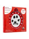 suspension de noël chien empreinte de patte encre et photo pearhead dans son emballage