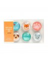 Lot de 6 magnets chien pearhead dans leur emballage