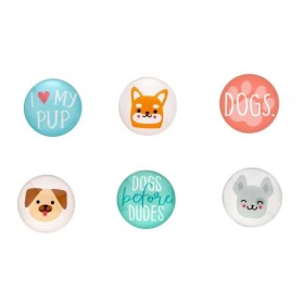 Lot de 6 magnets chien pearhead