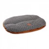 coussin pour chat ovale marron collection montaigne martin sellier imprimé graphique