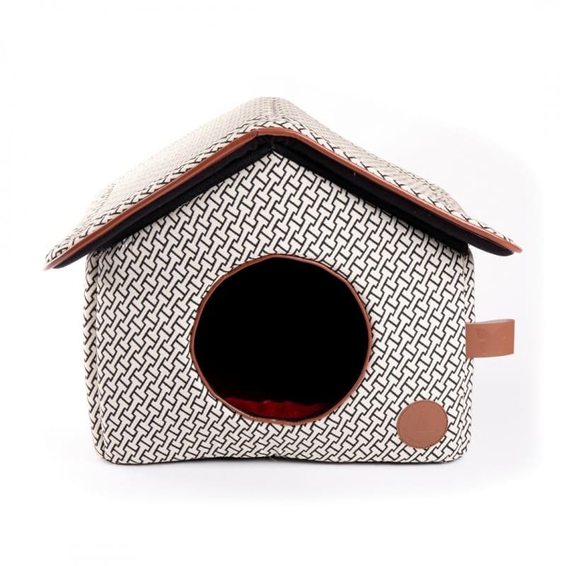 Maison pour chat rouge collection avenue montaigne martin sellier