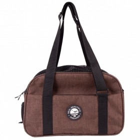 Sac De Transport pour chat Bowling Marron Orange Collection Real Dreamer MARTIN SELLIER de face