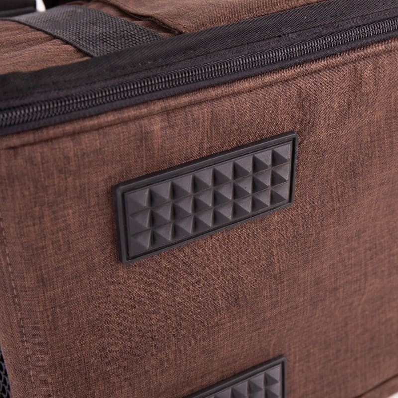 sac de transport pour chat tunnel marron et orange collection real dreamer martin sellier avec base antidérapante