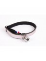 collier pour chat en cuir rose metallisé dakota martin sellier