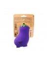 jouet pour chien en latex aubergine MARTIN SELLIER de dos avec emballage
