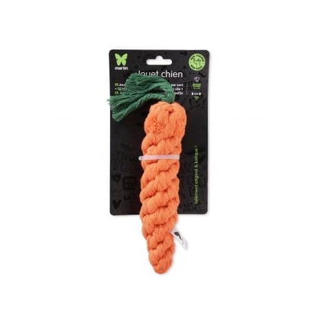 Jouet pour chien en corde carotte MARTIN SELLIER avec emballage