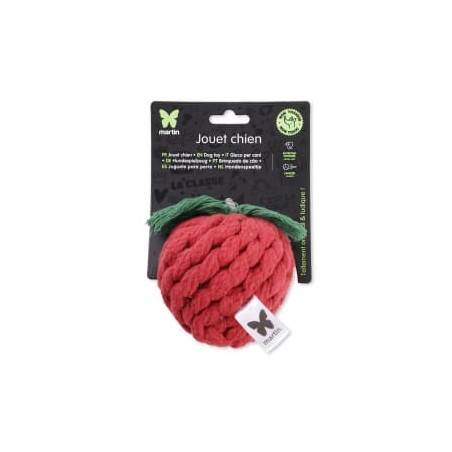 Jouet pour chien en corde tomate MARTIN SELLIER avec emballage