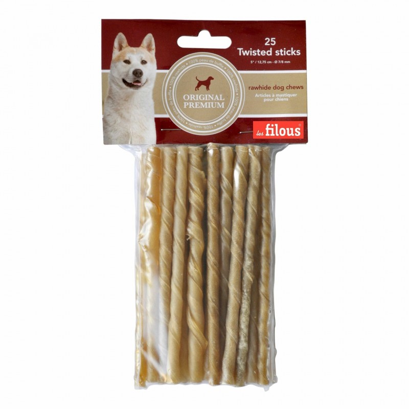 friandises pour chien bâtonnets torsadés Les Filous