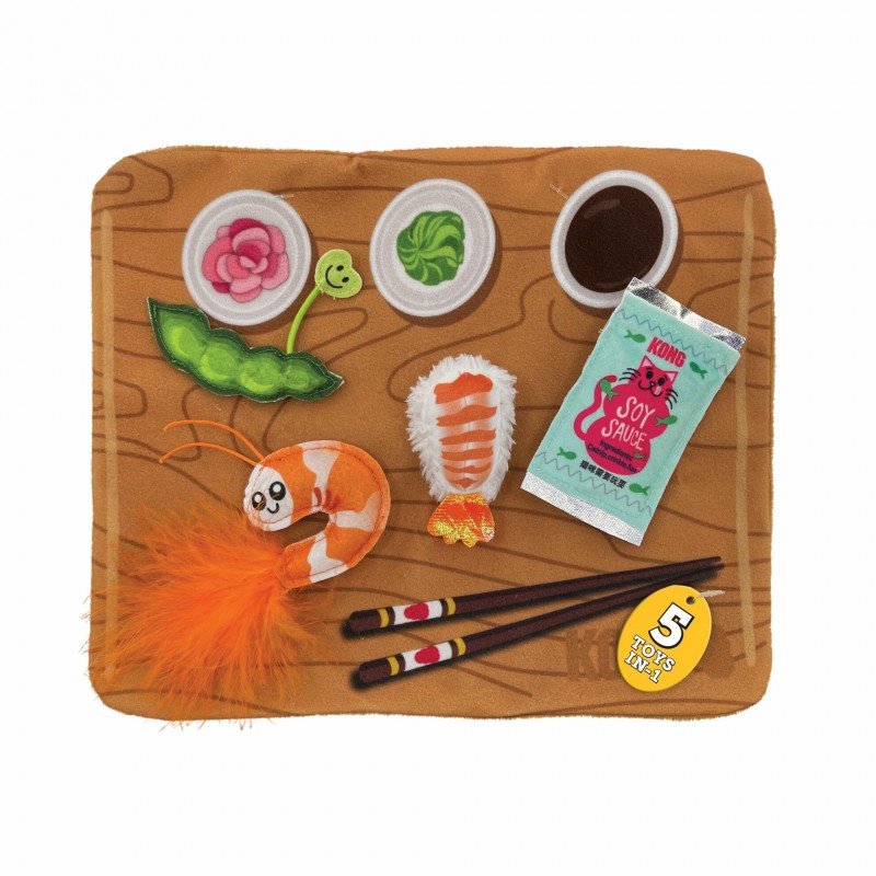 jouet pour chat pull a partz sushi KONG