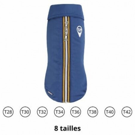 manteau imperméable pour chien bleu Wouapy disponibles en plusieurs tailles