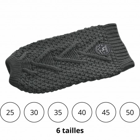 pull pour chien gris MALMO HUNTER disponible en plusieurs tailles