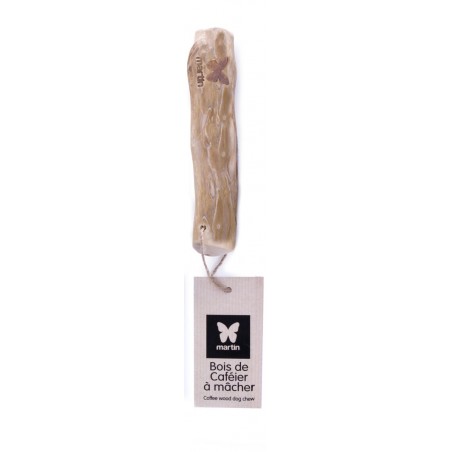 Friandise pour chien bâton en bois de caféier MARTIN SELLIER avec étiquette