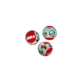 jouet de noel pour chien holiday squeakair balls kong taille S