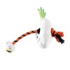 peluche d'Halloween pour chien tête de mort avec corde Doogy de profil