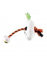 peluche d'Halloween pour chien tête de mort avec corde Doogy de profil
