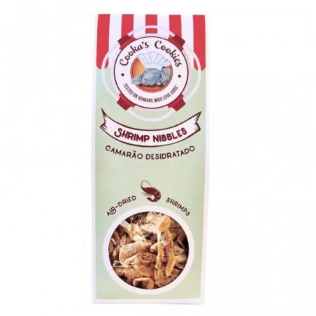 friandises pour chat grignotage de crevettes cooka's cookies dans emballage
