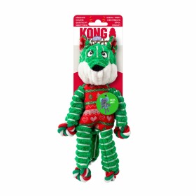 Peluche de noël pour chien floppy knots fox KONG avec étiquette