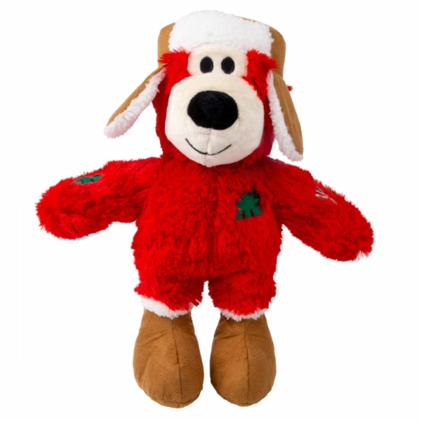 peluche de noel pour chien holiday wild knot bear KONG coloris rouge