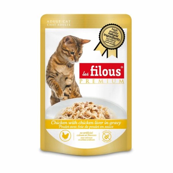 1 sachet frâicheur chat poulet avec foie de poulet en sauce Les Filous
