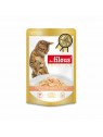 1 sachet fraîcheur pour chat poulet avec saumon en sauce les filous prenium