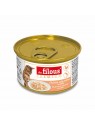 une boîte pour chat de poulet avec saumon en gelée les filous prenium