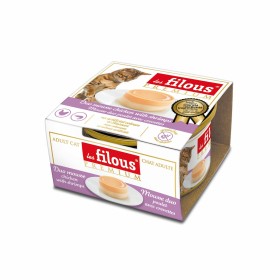 boîtes pour chat duo poulet avec crevettes en mousse Les filous prenium avec emballage