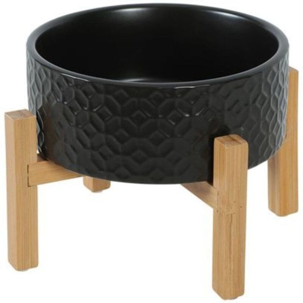 Gamelle pour chien en grès noire Keramo Zolux