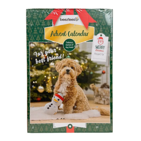 calendrier de l'Avent pour chien beeztees avec emballage vert