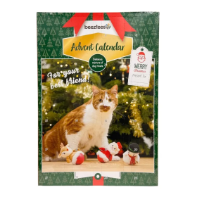 calendrier de l'avent pour chat beeztees avec emballage vert