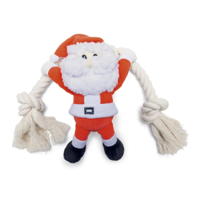 peluche pour chien père noël avec corde Beeztees