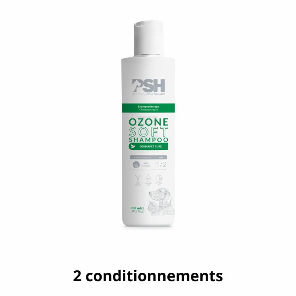 shampooing chien ozone soft PSH disponible en 2 contenances