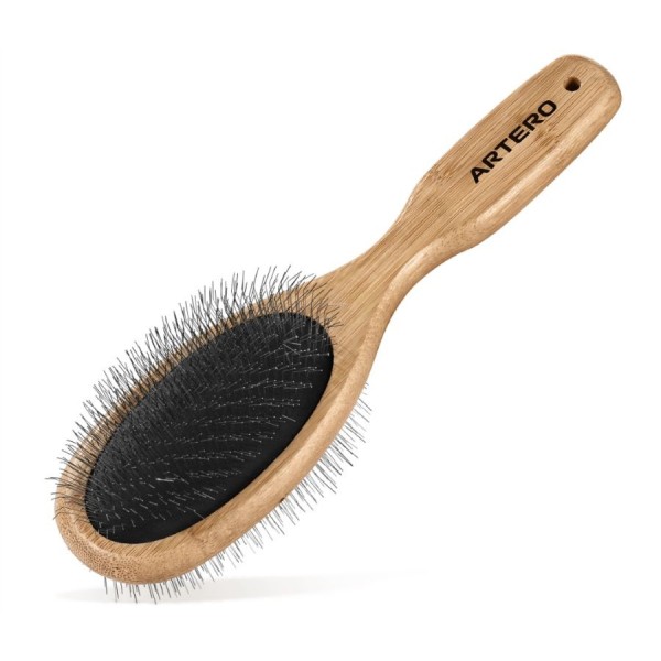 brosse carde double chien poils fins artero de biais