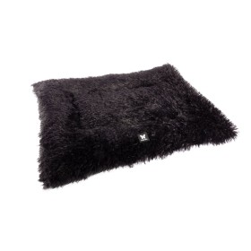 tapis pour chien noir plat collection toudoudou MARTIN SELLIER côté fourrure synthétique