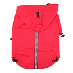 Imperméable chien rouge BASE JUMPER Puppia avec capuche